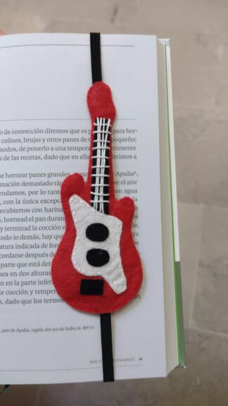 marcapáginas fieltro - guitarra eléctrica
